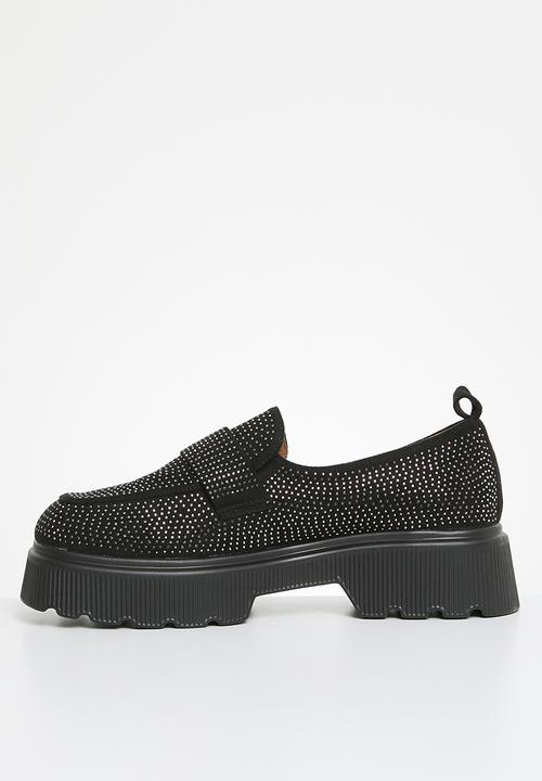Plum - Heidi chunky loafer - black