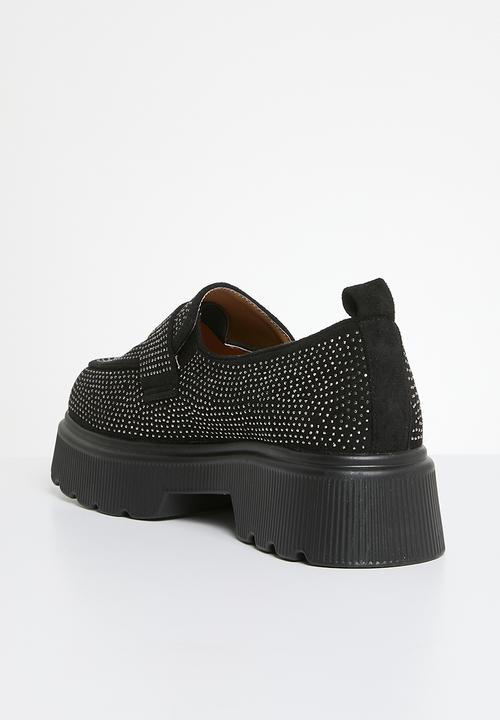 Plum - Heidi chunky loafer - black