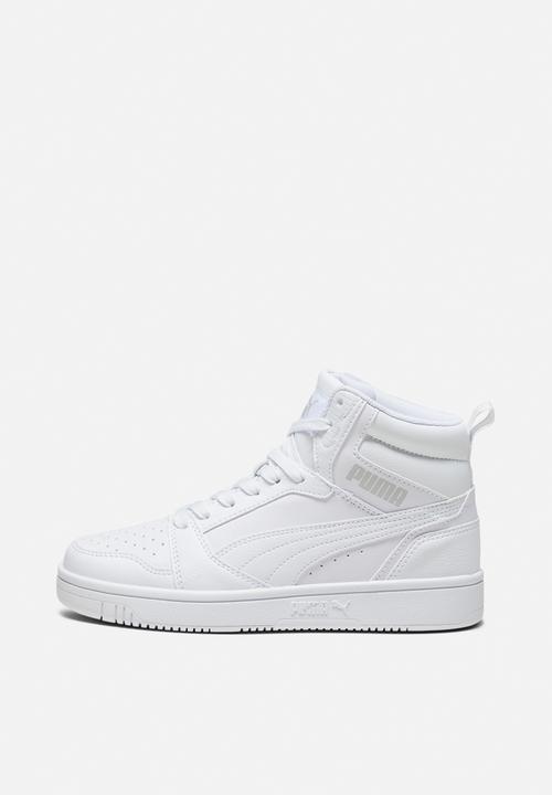 PUMA - Puma rebound v6 mid jr - puma white/cool light gray