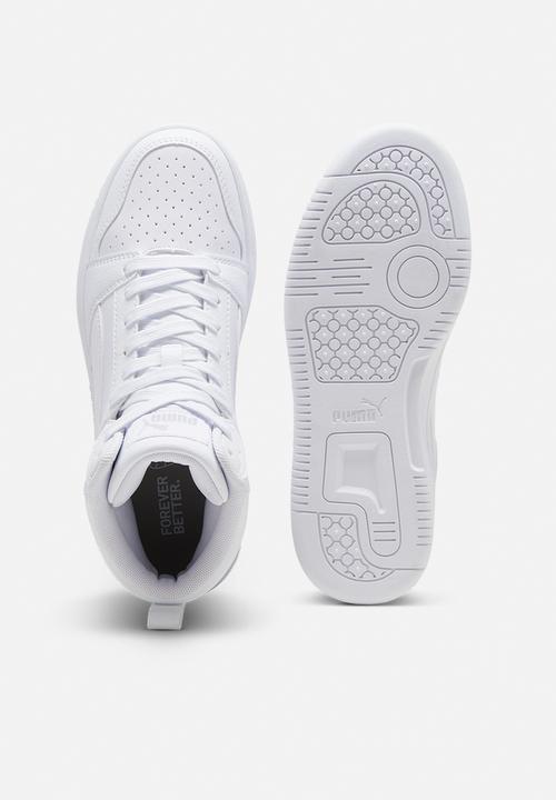 PUMA - Puma rebound v6 mid jr - puma white/cool light gray
