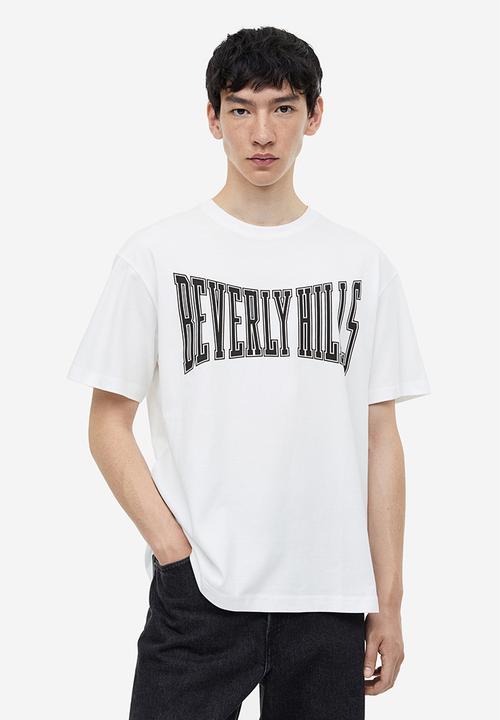 H&M - Loose fit printed t-shirt - white