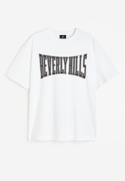 H&M - Loose fit printed t-shirt - white