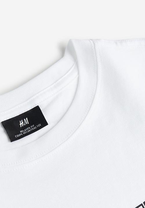 H&M - Loose fit printed t-shirt - white