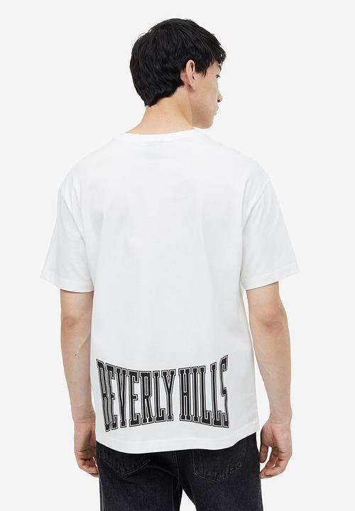 H&M - Loose fit printed t-shirt - white
