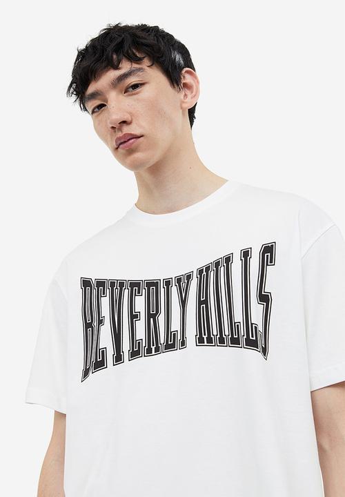 H&M - Loose fit printed t-shirt - white