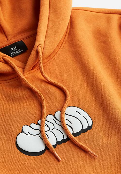 H&M - Regular fit hoodie - orange 