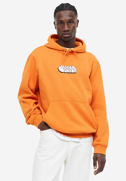 H&M - Regular fit hoodie - orange 