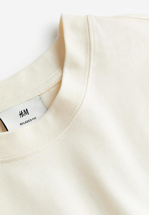 H&M - Loose fit printed t-shirt - beige