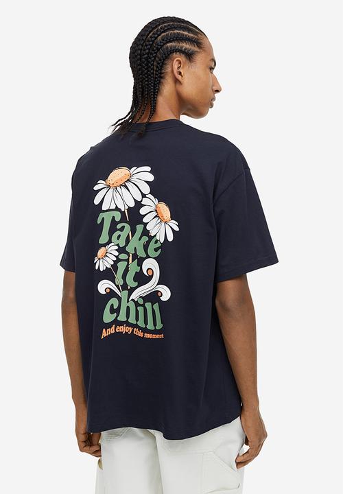 H&M - Loose fit printed t-shirt - black