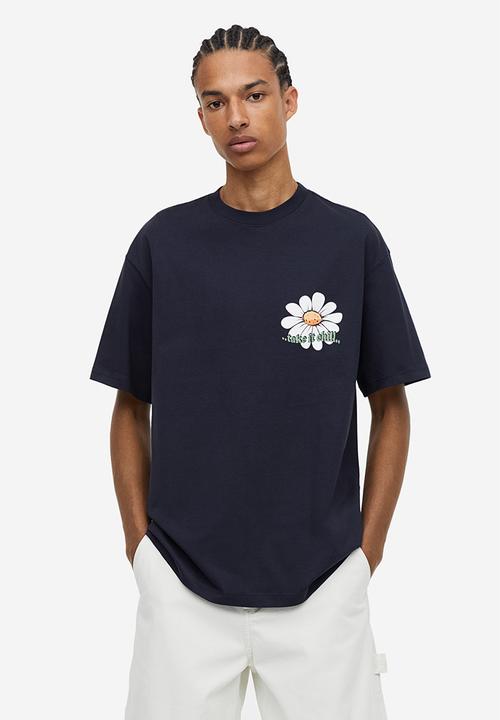 H&M - Loose fit printed t-shirt - black