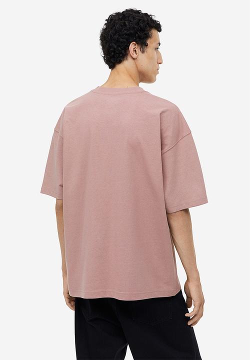H&M - Oversized fit cotton T-shirt - pink