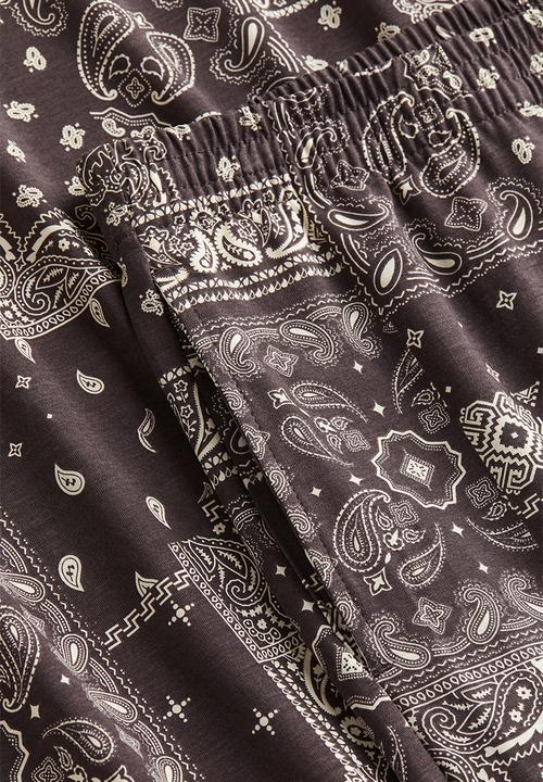 H&M - Regular fit pyjama t-shirt and shorts - brown