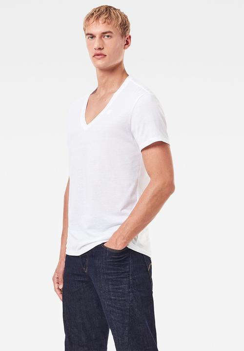 G-STAR - Base htr v t s/s 2-pack NY jersey - solid white