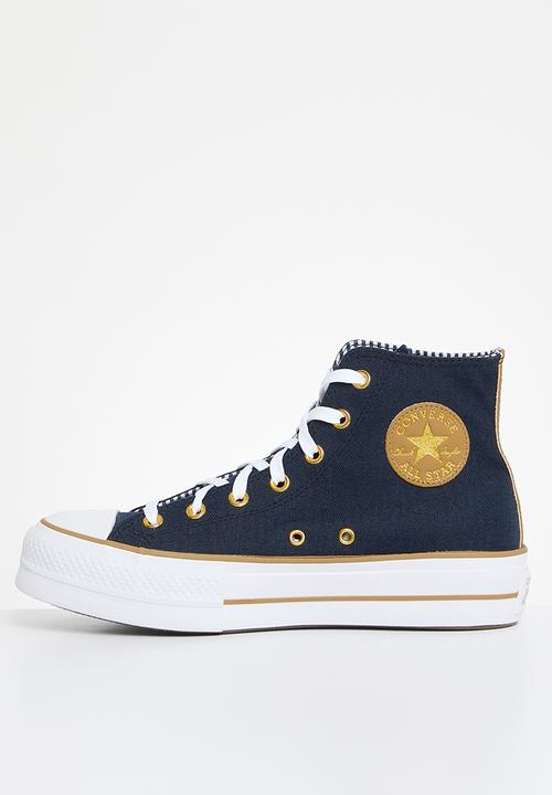 Converse - Chuck taylor all star lift platform herringbone - Obsidian/white/trek 