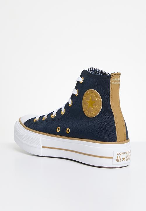 Converse - Chuck taylor all star lift platform herringbone - Obsidian/white/trek 