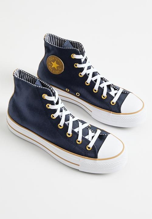 Converse - Chuck taylor all star lift platform herringbone - Obsidian/white/trek 