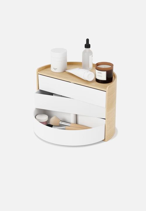 Umbra - Moona organiser - white & natural