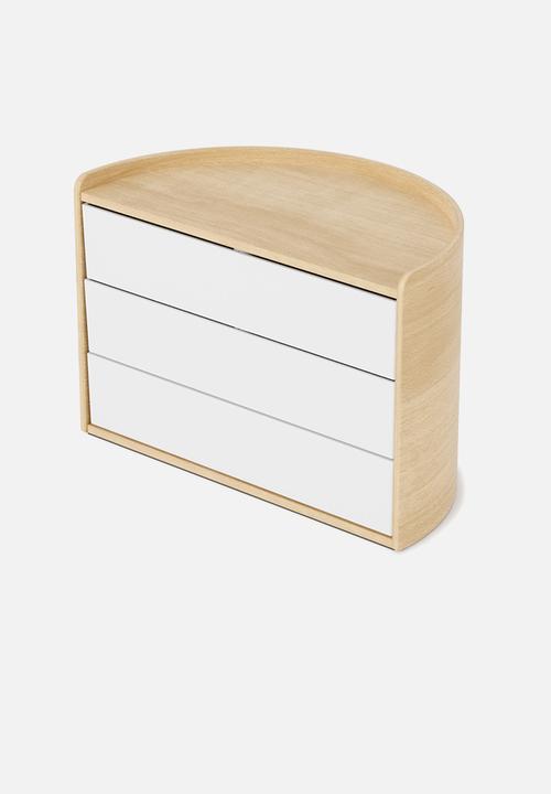 Umbra - Moona organiser - white & natural