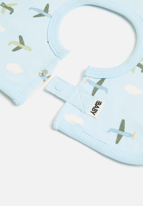 Cotton On - The square bib - frosty blue/fly with me
