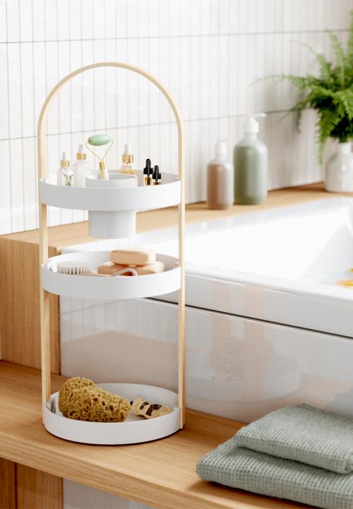 Umbra - Umbra bellwood cosmetic organizer - white & natural