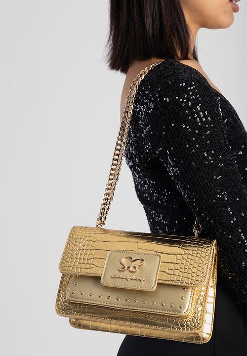 SISSY BOY - Gracie structured crossbody bag - gold