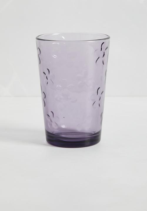 Sixth Floor - Flower water glass set of 4 - purple