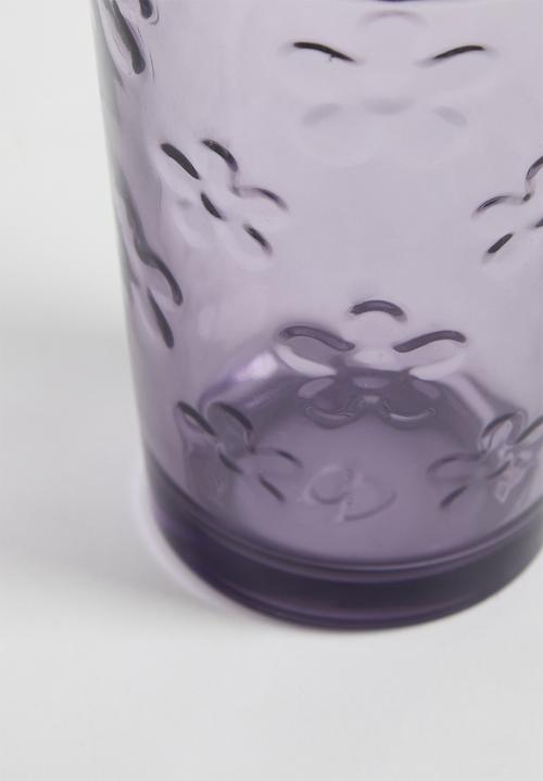 Sixth Floor - Flower water glass set of 4 - purple