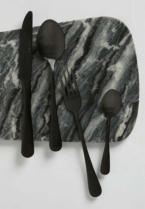Sixth Floor - Napoli 16pc cutlery - Black