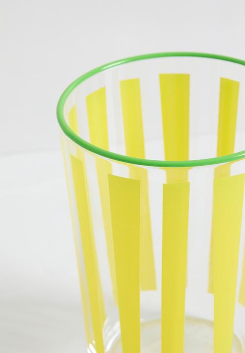 Excellent Houseware - Colour pop glass set of 4 - multi
