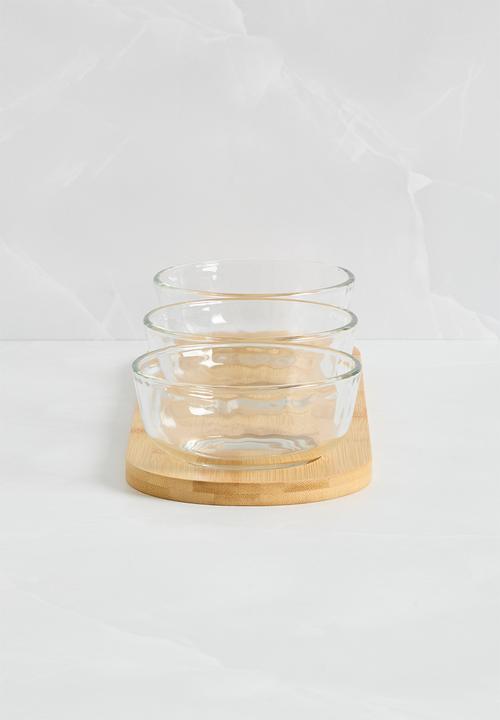Sixth Floor - Dona tapas bowl set of 3 - Clear