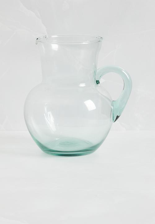 Excellent Houseware - Recycled glass pitcher - clear