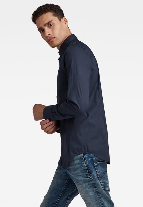 G-STAR - Dressed super slim fit long sleeve shirt - mazarine blue