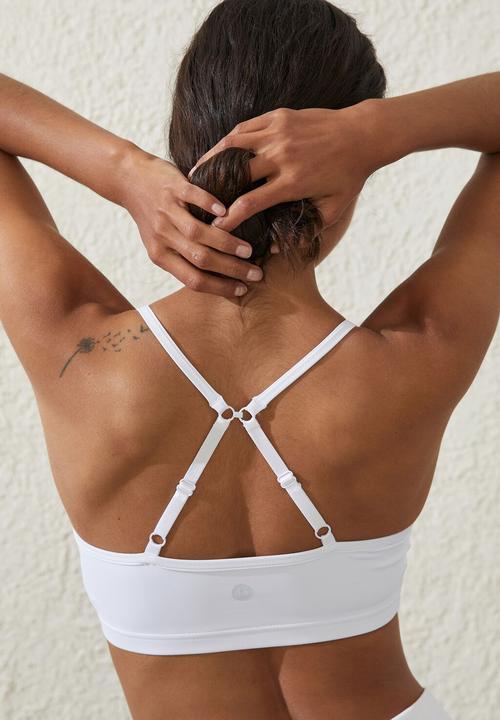 Cotton On - Recycled Workout Crop - White Core