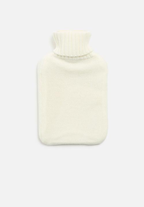 H&S - Cozy knit hot water bottle - cream