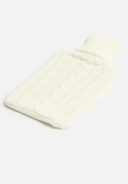 H&S - Cozy knit hot water bottle - cream