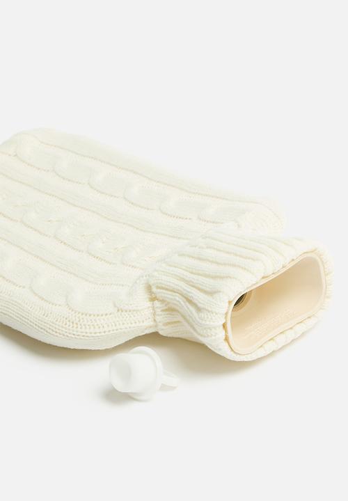H&S - Cozy knit hot water bottle - cream