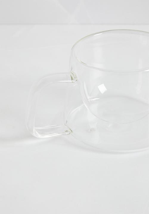Sixth Floor - Coffee Mug Double Wall set of 2 210ml - Clear
