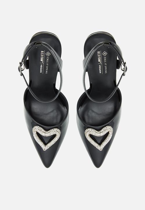 Call It Spring - Angellina ankle strap heel - black