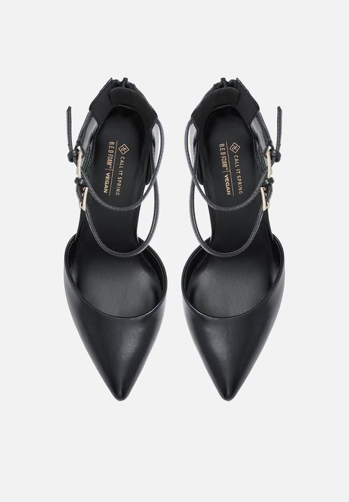 Call It Spring - Biancah ankle strap heel - black