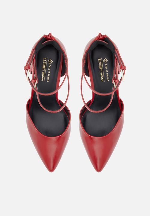 Call It Spring - Biancah ankle strap heel - red