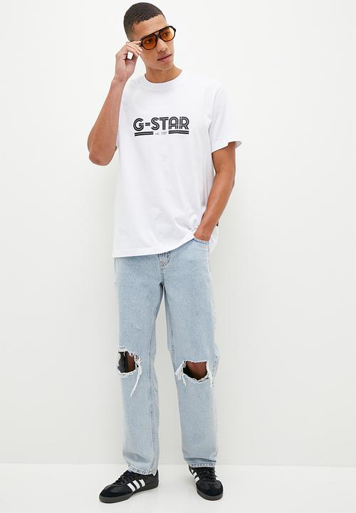 G-STAR - Line script loose r t - white