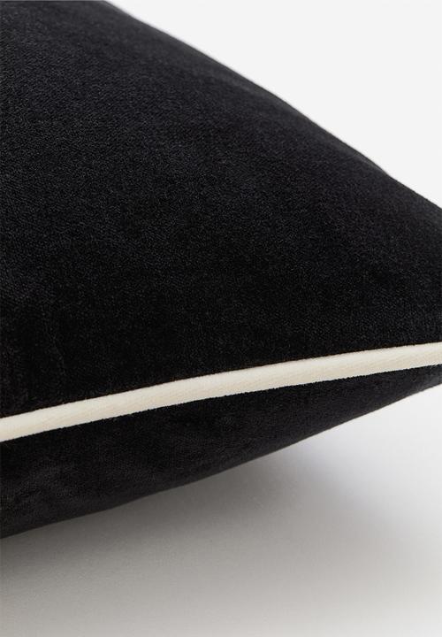 H&M - Velvet cushion cover - black