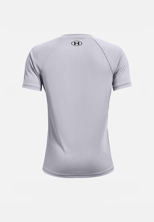 Under Armour - Ua Tech Big Logo Ss - Mod Gray Light Heather/Black