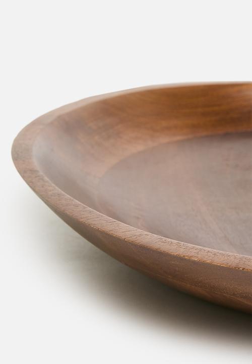 Excellent Houseware - Wooden serving bowl large - Natural