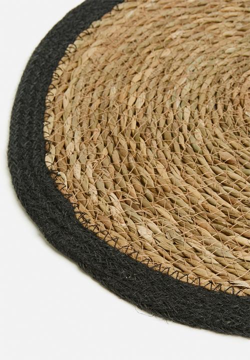 Excellent Houseware - Contrast placemats - Black