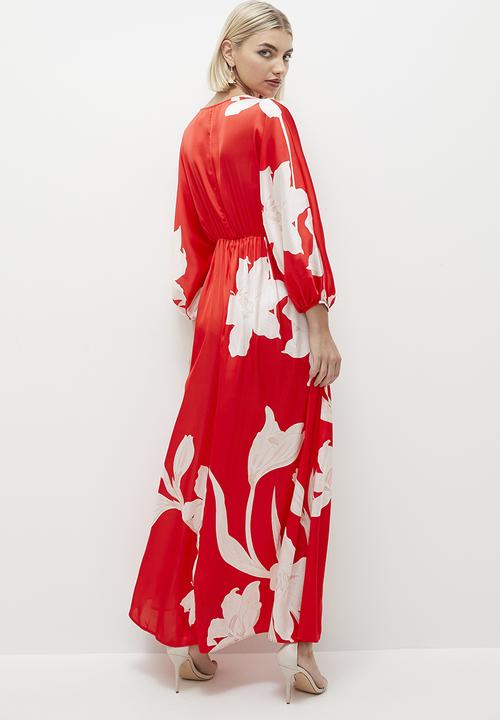 MILLA - Volume empire maxi dress - placement bloom