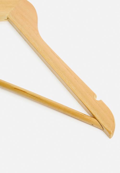 Storage Solutions - Basic wood clothes hanger set of 6 - natural