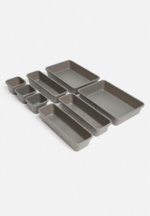 Storage Solutions - Tray storage boxes - grey