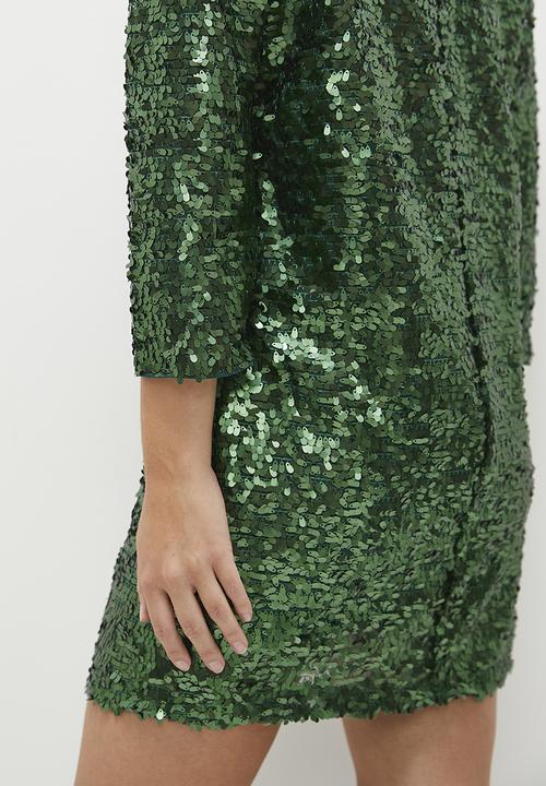 MILLA - Sequin mini shift dress - green