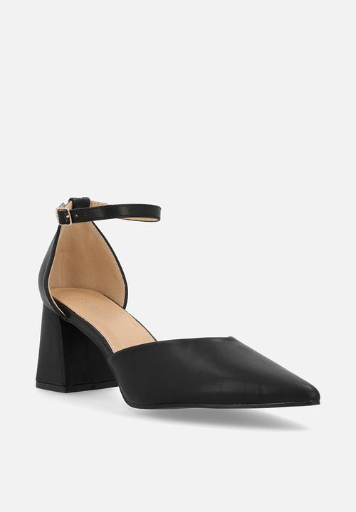 edit - Claire ankle strap heel - black